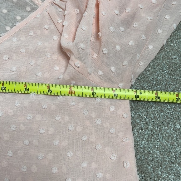 Lulu's Thrills and Frills Blush Pink Swiss Dot Ruffled Long Sleeve Top - Picture 13 of 15